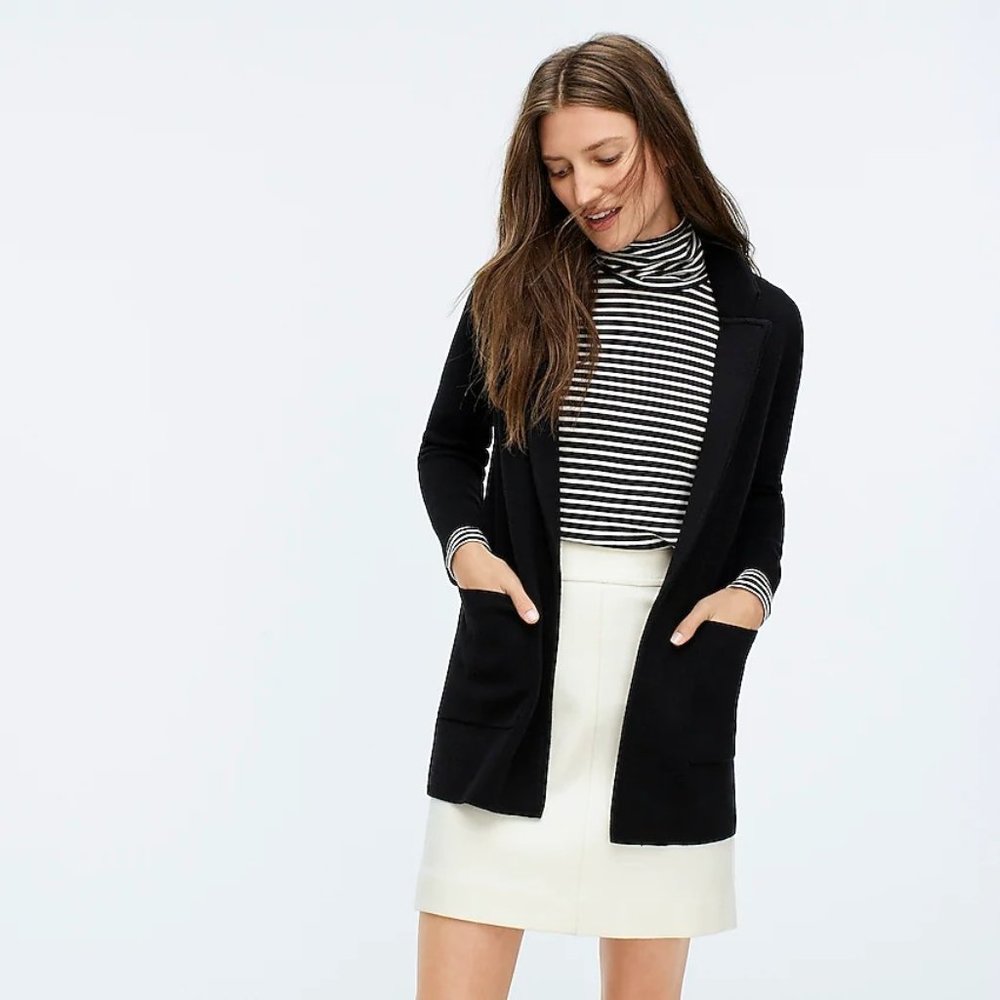 J. CREW Sophie Open Front Sweater Blazer